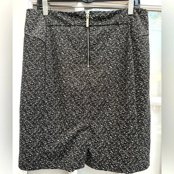 Michael Kors Charcoal Gray Speckled Stretchy Pencil High Waisted Skirt Size 12 L - Picture 2 of 9